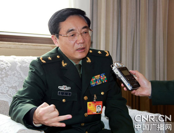 濟南軍區裝備部部長朱文玉圖片來源：中廣網陶宏祥攝