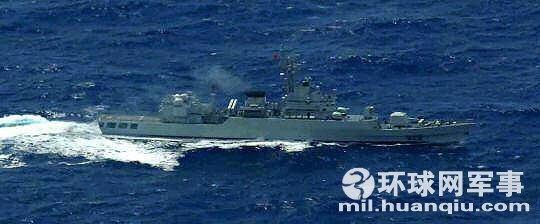 4月22日日本軍方公布跟蹤拍攝的在公海航行的中國(guó)海軍522號(hào)導(dǎo)彈護(hù)衛(wèi)艦