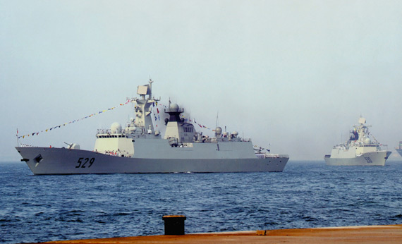 中國海軍新型054A隱身護衛艦編隊