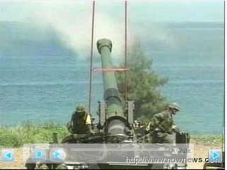 臺軍36門重型火炮進行實彈射擊演練(組圖)