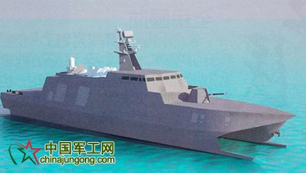 &ldquo;迅海&rdquo;級高速隱形導彈艦想象圖