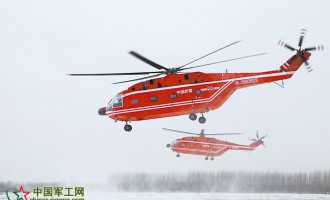 武警森林指揮部直升機支隊雪野組織野外起降飛行訓練