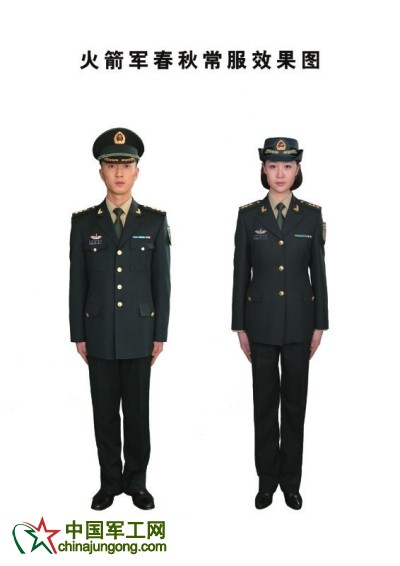 火箭軍春秋常服效果圖