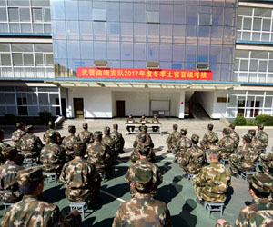 武警云南曲靖支隊(duì)組織冬季士官晉級考核